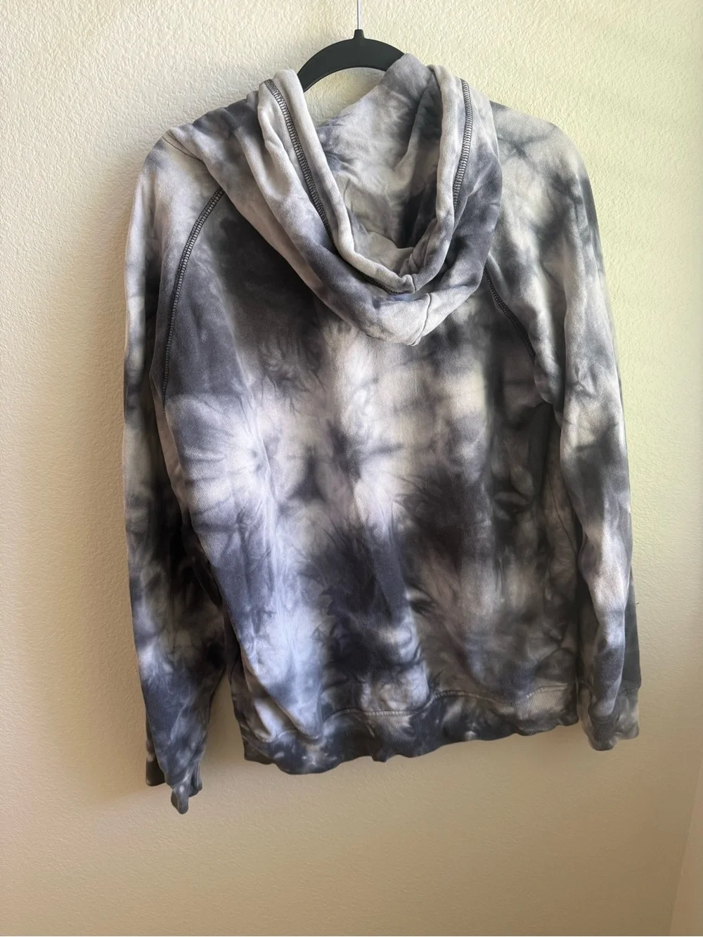 True Religion Mens Buddha Tie-Dye Gray Pullover Hoodie